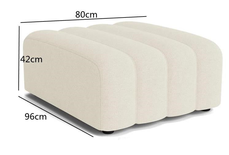 Lamb Velvet Curved Sectional