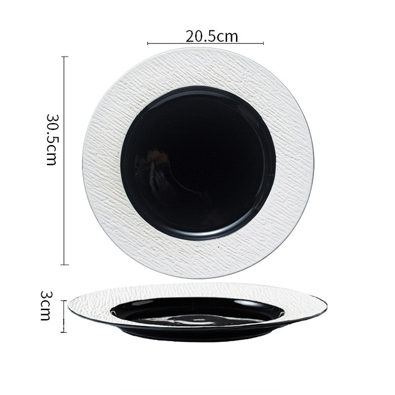 Black And White Porcelain Plates